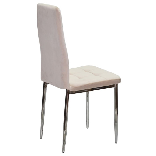Стілець Onder Mebli WINDY CH Бежевий-срібло UC-902 Оксамит-1