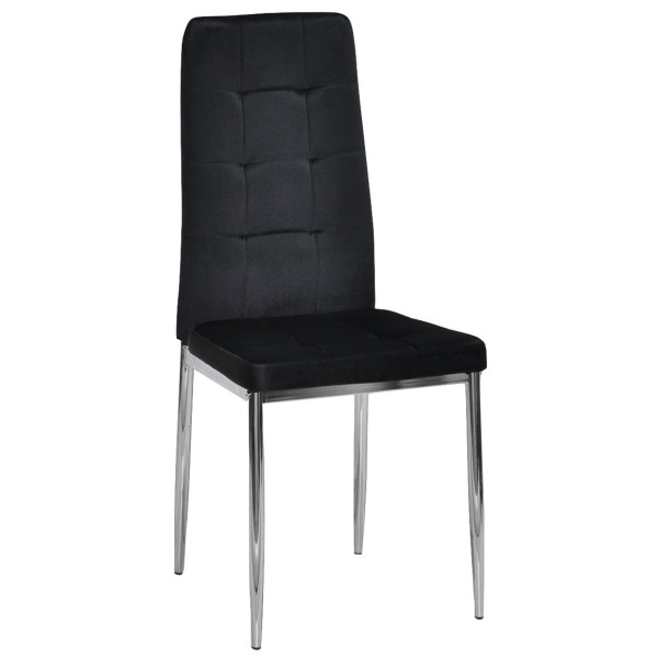 Стул Onder Mebli WINDY CH Черный-серебро UC-904 Бархат-0