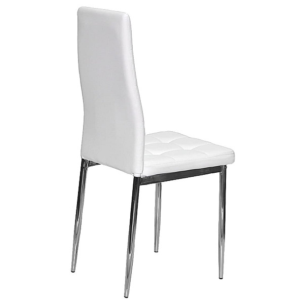 Стілець Onder Mebli WINDY CH Білий-срібло Екошкіра-1