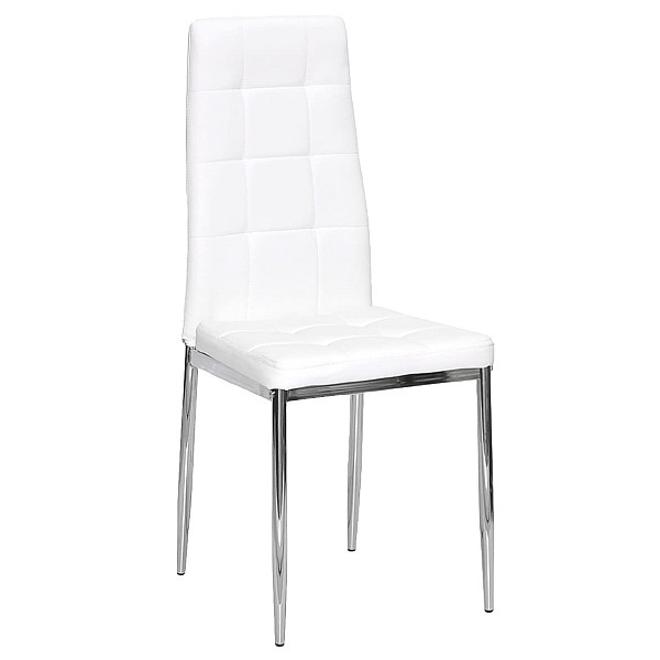 Стілець Onder Mebli WINDY CH Білий-срібло Екошкіра-0