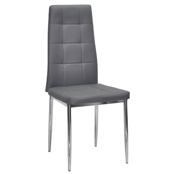 Стул Onder Mebli WINDY CH Серый-серебро 701 Экокожа-0