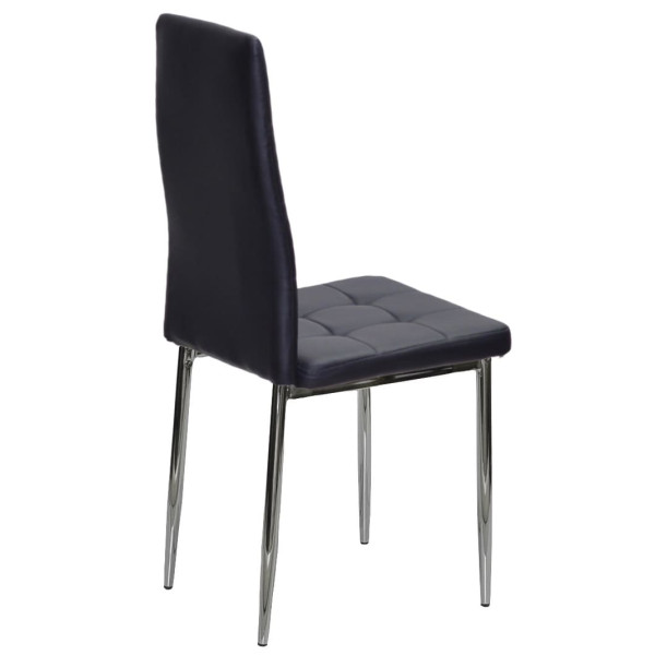 Стул Onder Mebli WINDY CH Черный-серебро Экокожа-1