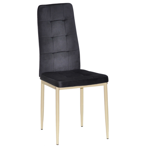 Стілець Onder Mebli WINDY BG Чорний-бежевий UC-904 Оксамит-0