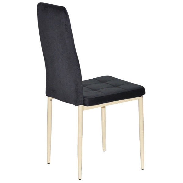Стілець Onder Mebli WINDY BG Чорний-бежевий UC-904 Оксамит-1