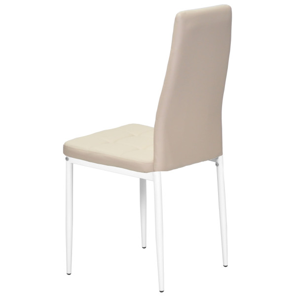 Стілець Onder Mebli WINDY WT Бежевий-білий 702 Екошкіра-3