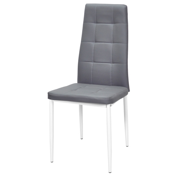 Стілець Onder Mebli WINDY WT Сірий-білий 701 Екошкіра-1