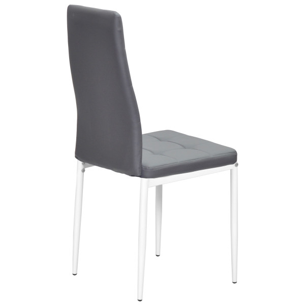 Стілець Onder Mebli WINDY WT Сірий-білий 701 Екошкіра-3