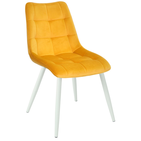 Стілець Onder Mebli Alabama WT Жовтий PH-605 Оксамит-0