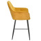 Напівбарний стілець Onder Mebli CHIC BAR 65-BK Жовтий PH-605 Оксамит-2-thumb