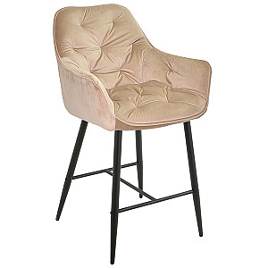 Напівбарний стілець Onder Mebli CHIC BAR 65-BK Бежевий PH-604 Оксамит