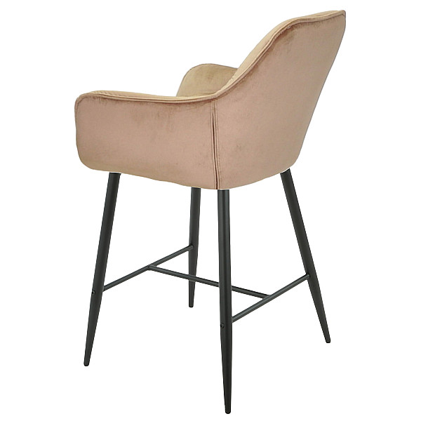 Напівбарний стілець Onder Mebli CHIC BAR 65-BK Бежевий PH-604 Оксамит-3