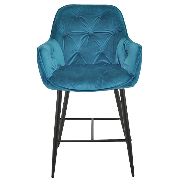 Полубарный стул Onder Mebli CHIC BAR 65-BK Бирюза PH-612 Бархат-1