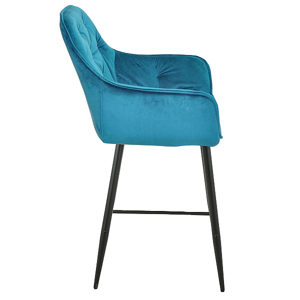 Полубарный стул Onder Mebli CHIC BAR 65-BK Бирюза PH-612 Бархат-2
