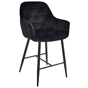 Напівбарний стілець Onder Mebli CHIC BAR 65-BK Чорний PH-606 Оксамит