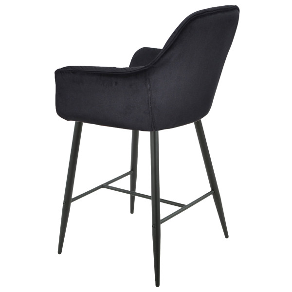 Напівбарний стілець Onder Mebli CHIC BAR 65-BK Чорний PH-606 Оксамит-3