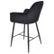 Напівбарний стілець Onder Mebli CHIC BAR 65-BK Чорний PH-606 Оксамит-3-thumb