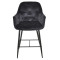 Напівбарний стілець Onder Mebli CHIC BAR 65-BK Чорний PH-606 Оксамит-1-thumb