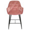 Напівбарний стілець Onder Mebli CHIC BAR 65-BK Фрез PH-603 Оксамит-2-thumb