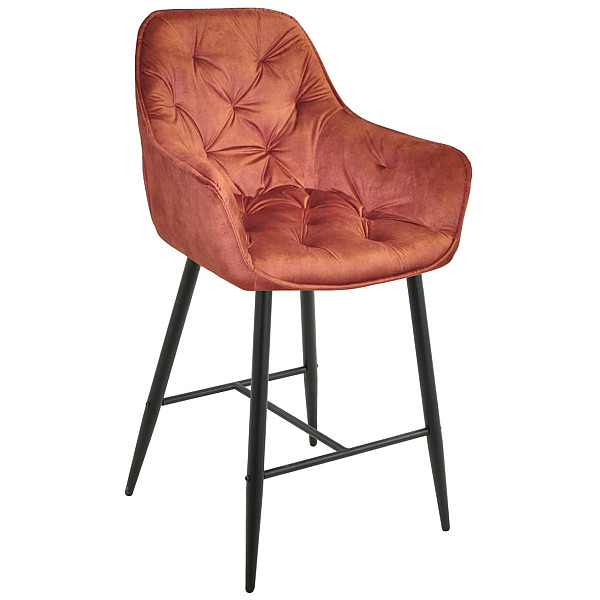 Полубарный стул Onder Mebli CHIC BAR 65-BK Корица OR-862 Бархат-0
