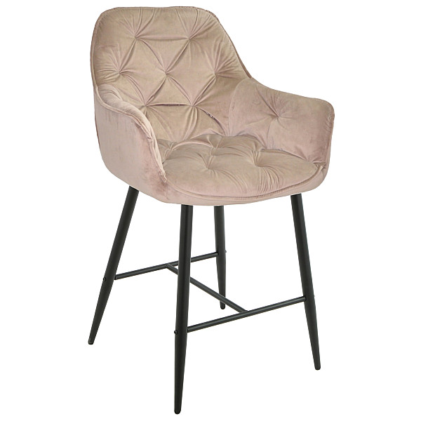 Напівбарний стілець Onder Mebli CHIC BAR 65-BK Мокко PH-610 Оксамит-0