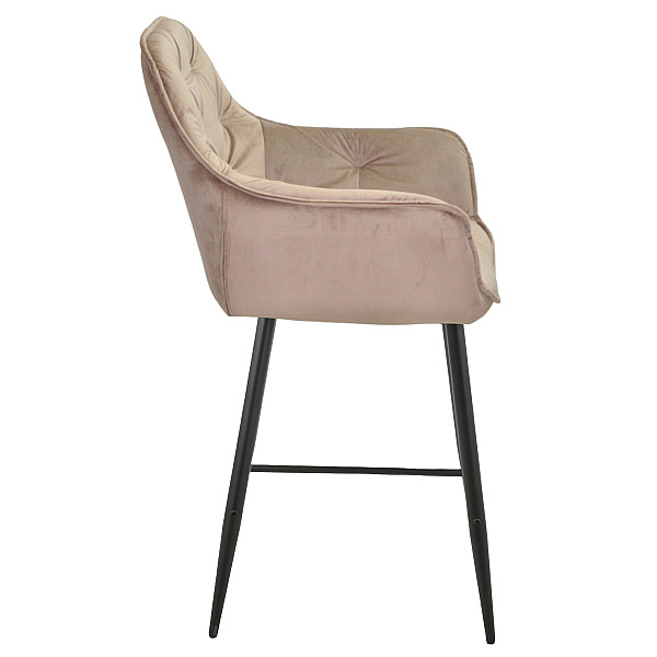 Напівбарний стілець Onder Mebli CHIC BAR 65-BK Мокко PH-610 Оксамит-2