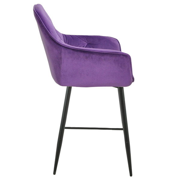 Барний стілець Onder Mebli CHIC BK Пурпуровий OR-857 Оксамит-2