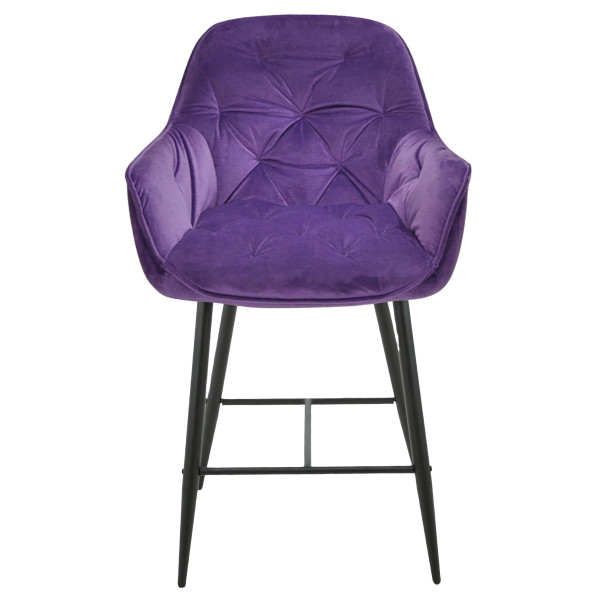 Барний стілець Onder Mebli CHIC BK Пурпуровий OR-857 Оксамит-1