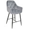 Напівбарний стілець Onder Mebli CHIC BAR 65-BK Сірий PH-601 Оксамит-0-thumb