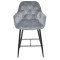 Напівбарний стілець Onder Mebli CHIC BAR 65-BK Сірий PH-601 Оксамит-1-thumb