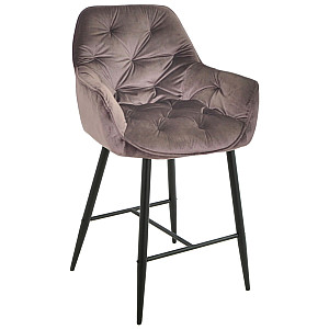 Напівбарний стілець Onder Mebli CHIC BAR 65-BK Шоколад PH-608 Оксамит