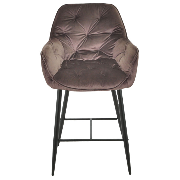 Полубарный стул Onder Mebli CHIC BAR 65-BK Шоколад PH-608 Бархат-1