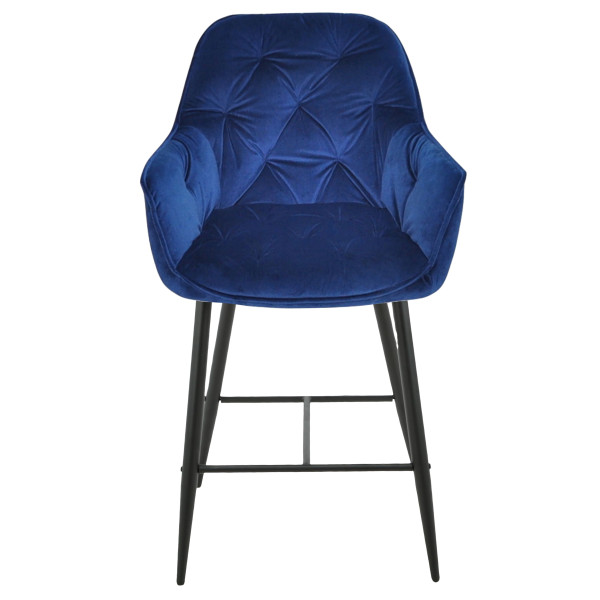 Полубарный стул Onder Mebli CHIC BAR 65-BK Синий PH-607 Бархат-1