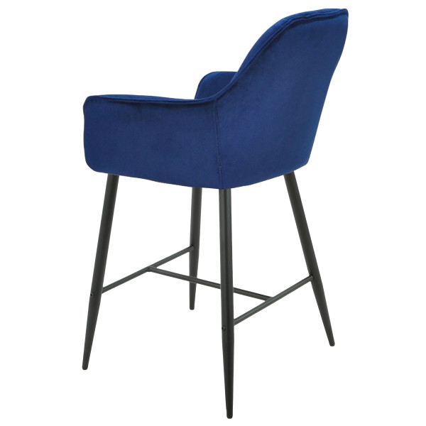 Полубарный стул Onder Mebli CHIC BAR 65-BK Синий PH-607 Бархат-3
