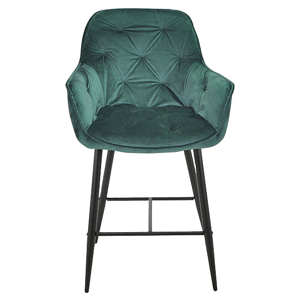 Полубарный стул Onder Mebli CHIC BAR 65-BK Зеленый PH-602 Бархат-1