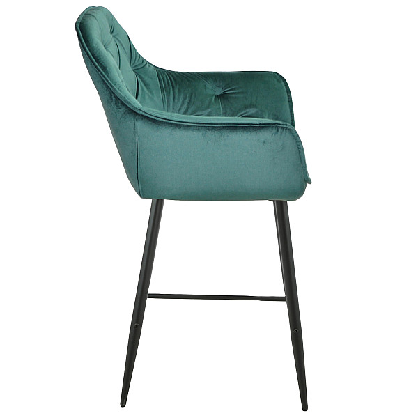 Полубарный стул Onder Mebli CHIC BAR 65-BK Зеленый PH-602 Бархат-2