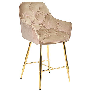 Напівбарний стілець Onder Mebli CHIC BAR 65-GD Бежевий PH-604 Оксамит