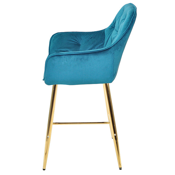 Полубарный стул Onder Mebli CHIC BAR 65-GD Бирюза PH-612 Бархат-2