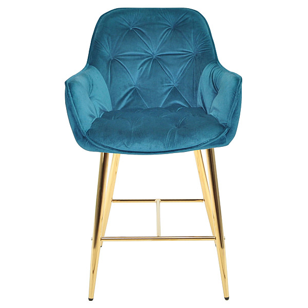 Полубарный стул Onder Mebli CHIC BAR 65-GD Бирюза PH-612 Бархат-1