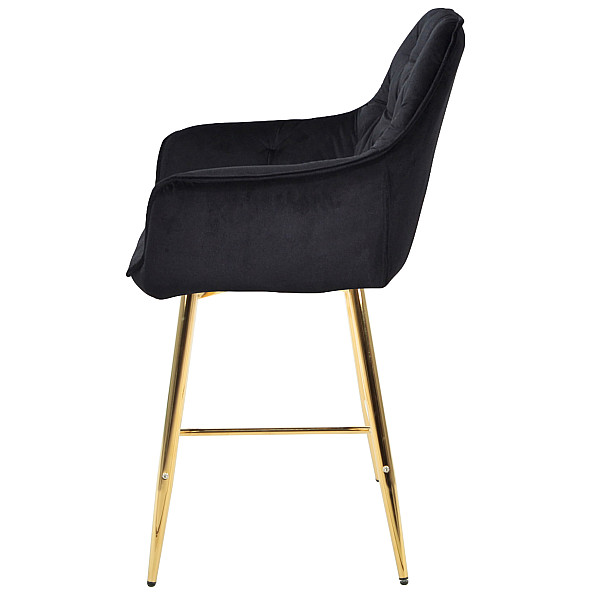 Полубарный стул Onder Mebli CHIC BAR 65-GD Черный PH-606 Бархат-2