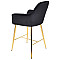 Напівбарний стілець Onder Mebli CHIC BAR 65-GD Чорний PH-606 Оксамит-3-thumb