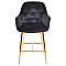 Напівбарний стілець Onder Mebli CHIC BAR 65-GD Чорний PH-606 Оксамит-1-thumb