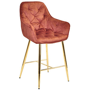 Напівбарний стілець Onder Mebli CHIC BAR 65-GD Кориця OR-862 Оксамит