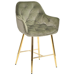Полубарный стул Onder Mebli CHIC BAR 65-GD Оливковый PHL-401 Бархат