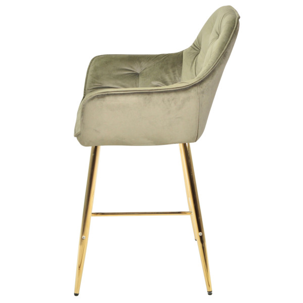 Полубарный стул Onder Mebli CHIC BAR 65-GD Оливковый PHL-401 Бархат-2
