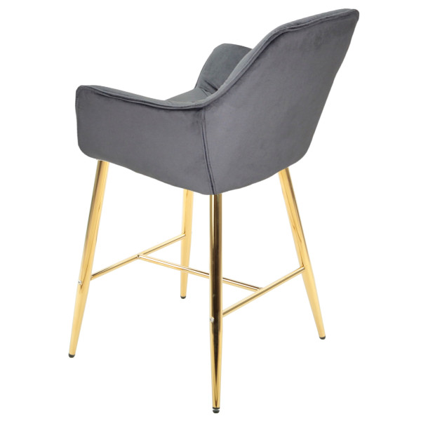 Полубарный стул Onder Mebli CHIC BAR 65-GD Серый PH-601 Бархат-3