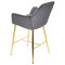Полубарный стул Onder Mebli CHIC BAR 65-GD Серый PH-601 Бархат-3-thumb