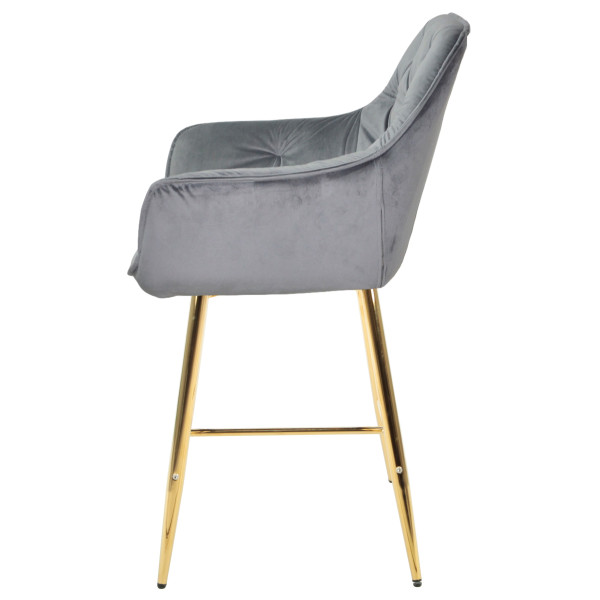 Полубарный стул Onder Mebli CHIC BAR 65-GD Серый PH-601 Бархат-2