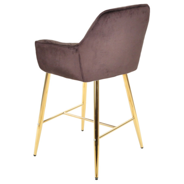 Полубарный стул Onder Mebli CHIC BAR 65-GD Шоколад PH-608 Бархат-2