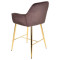 Напівбарний стілець Onder Mebli CHIC BAR 65-GD Шоколад PH-608 Оксамит-2-thumb