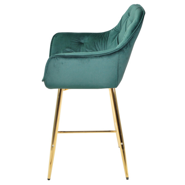 Полубарный стул Onder Mebli CHIC BAR 65-GD Зеленый PH-602 Бархат-2